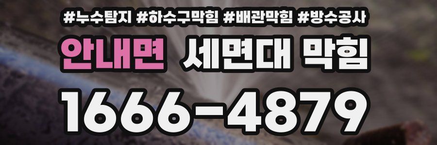 안내면 세면대 막힘