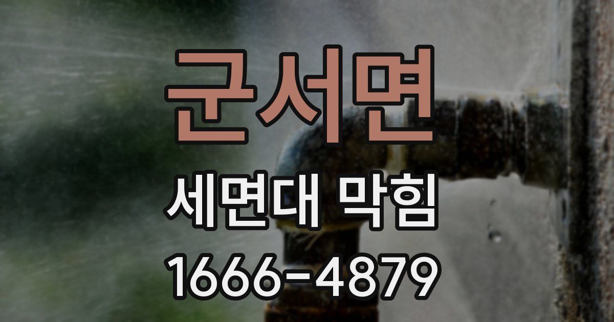 군서면 세면대 막힘