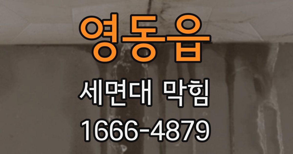 영동읍 세면대 막힘