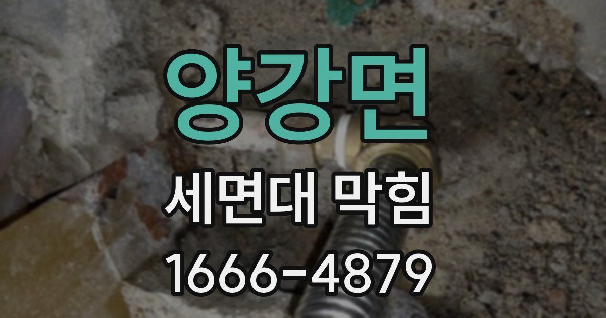 양강면 세면대 막힘