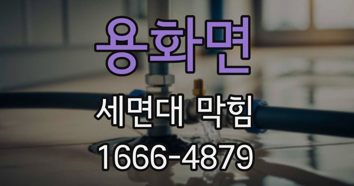 용화면 세면대 막힘