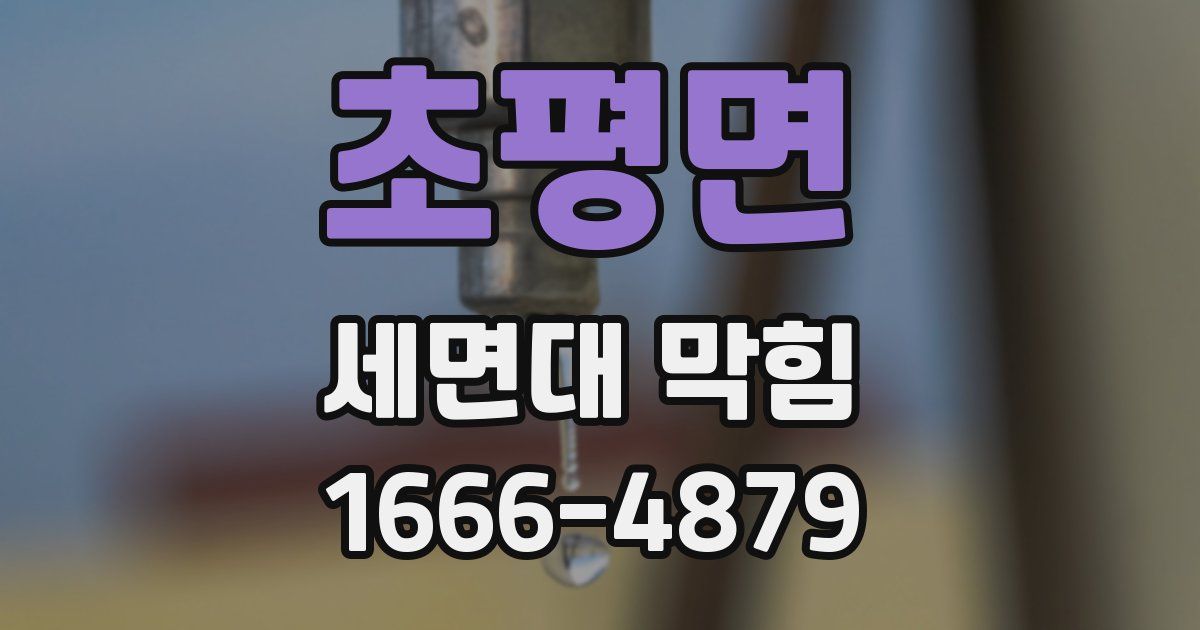 초평면 세면대 막힘