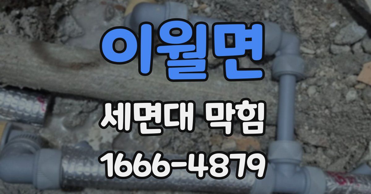 이월면 세면대 막힘