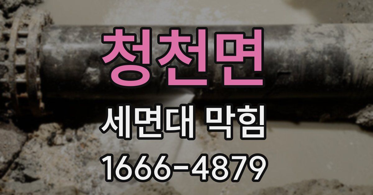 청천면 세면대 막힘