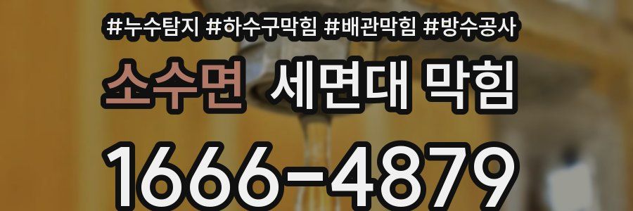 소수면 세면대 막힘