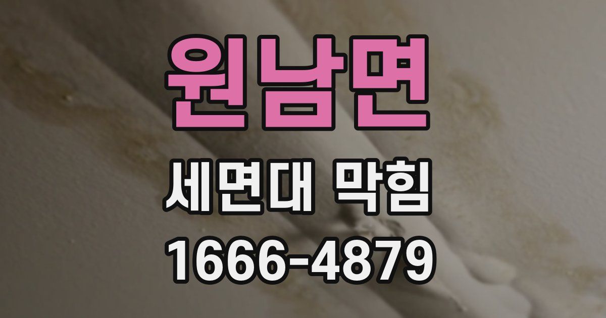 원남면 세면대 막힘