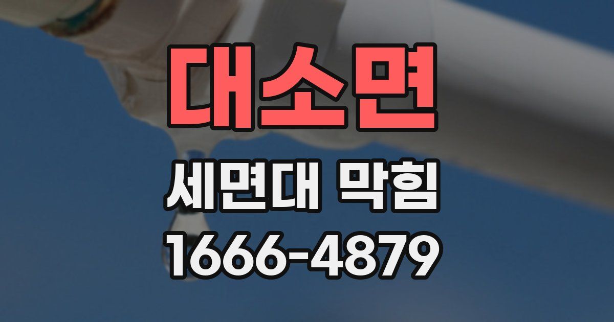대소면 세면대 막힘