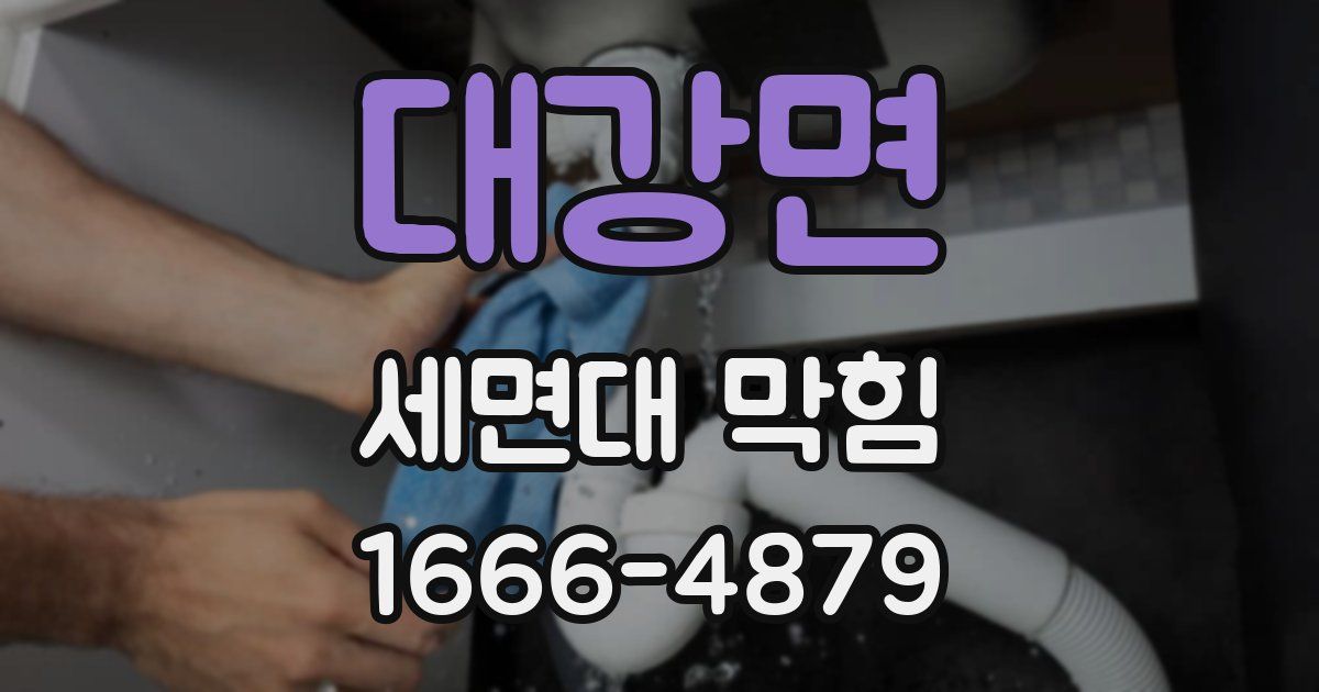 대강면 세면대 막힘