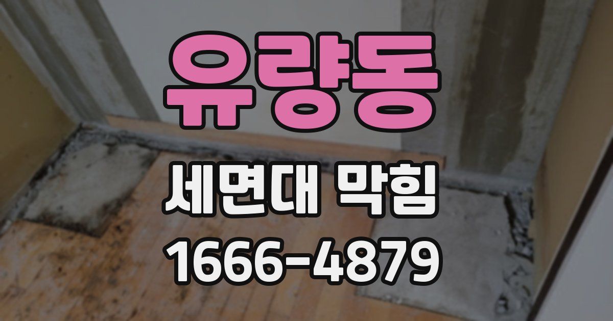 유량동 세면대 막힘