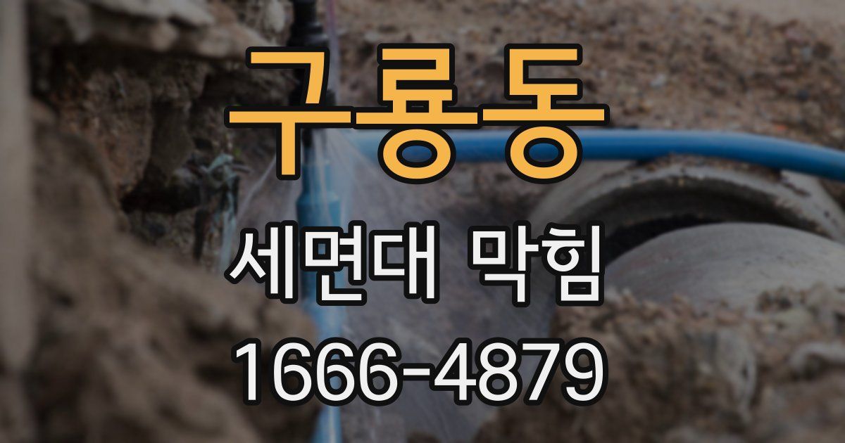 구룡동 세면대 막힘