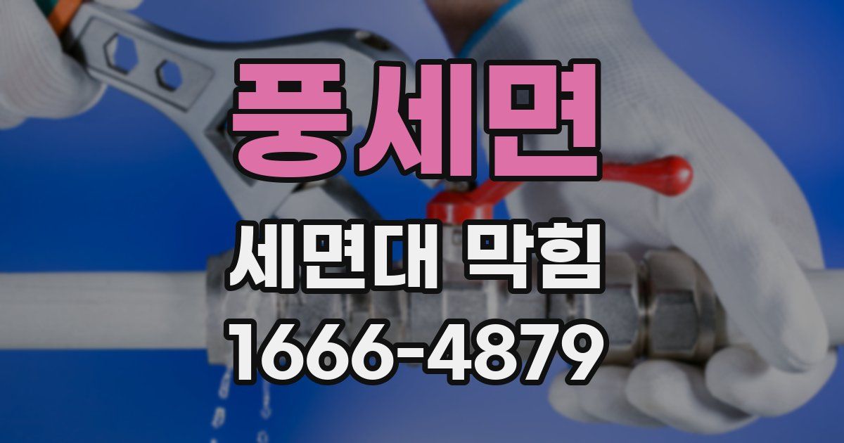 풍세면 세면대 막힘