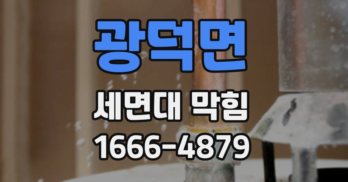 광덕면 세면대 막힘