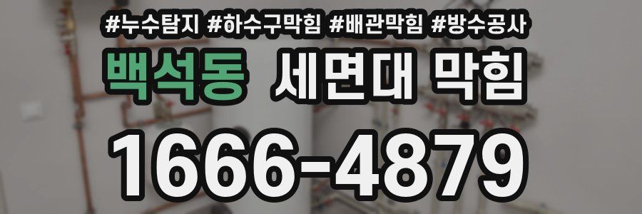 백석동 세면대 막힘