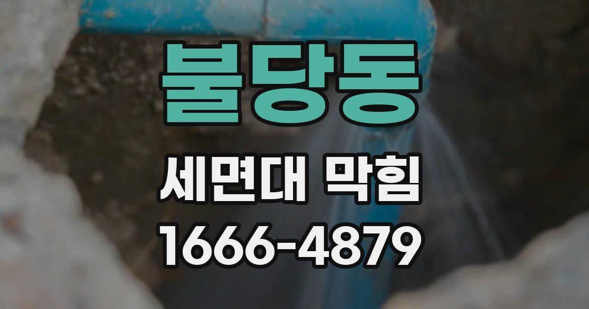 불당동 세면대 막힘