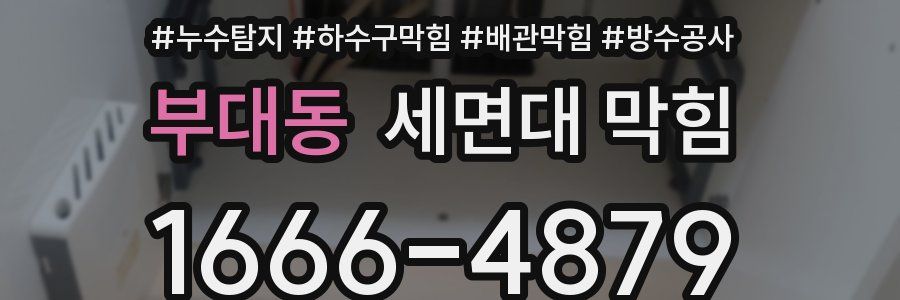 부대동 세면대 막힘