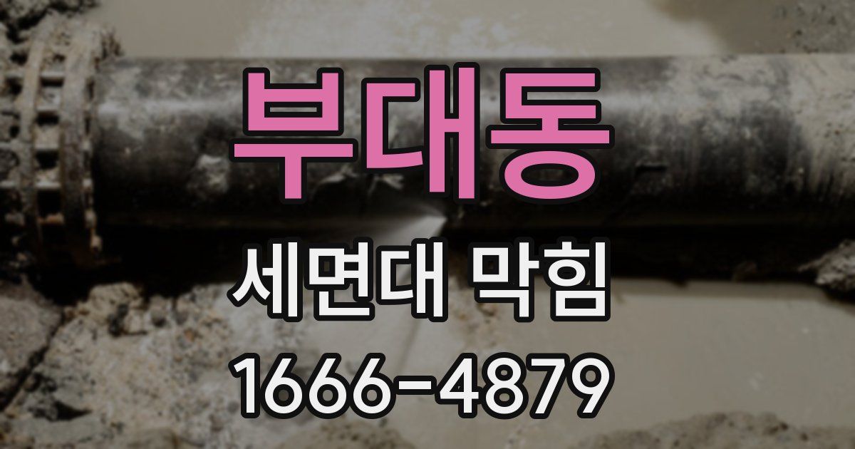 부대동 세면대 막힘