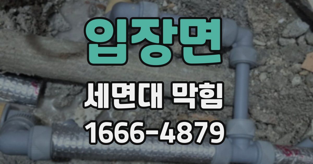 입장면 세면대 막힘
