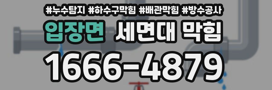 입장면 세면대 막힘