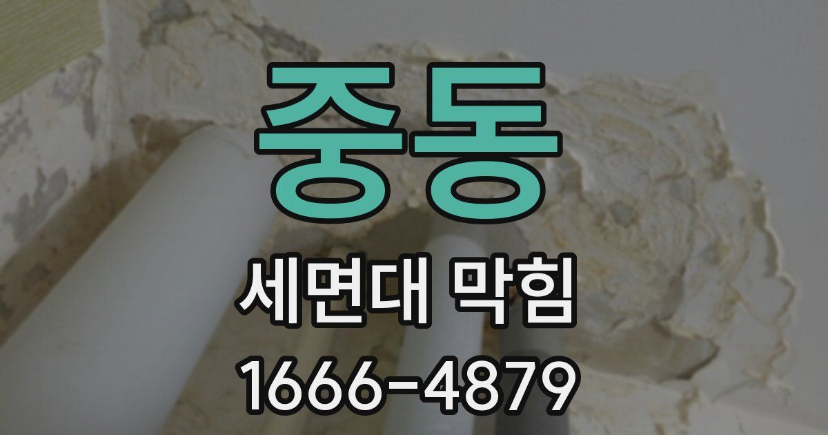 중동 세면대 막힘