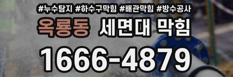 옥룡동 세면대 막힘