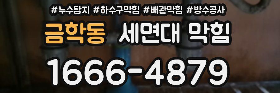 금학동 세면대 막힘