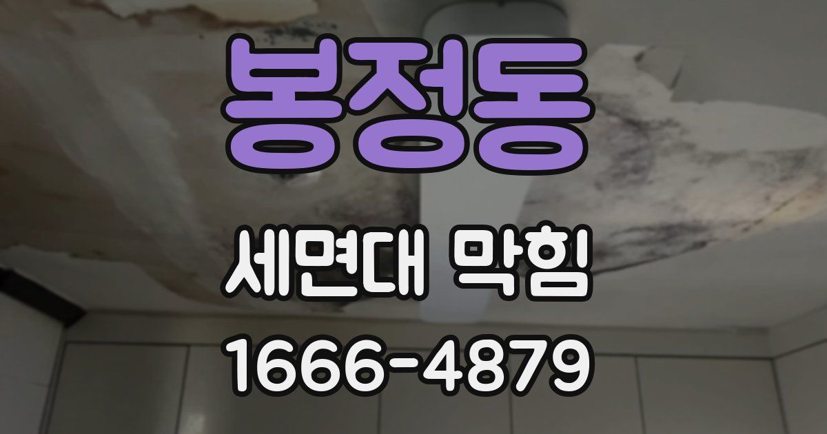 봉정동 세면대 막힘