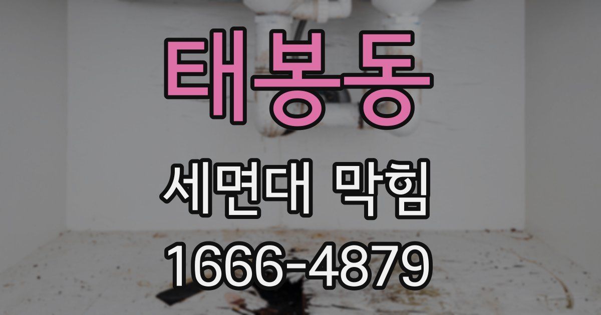 태봉동 세면대 막힘
