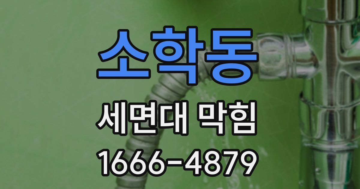 소학동 세면대 막힘
