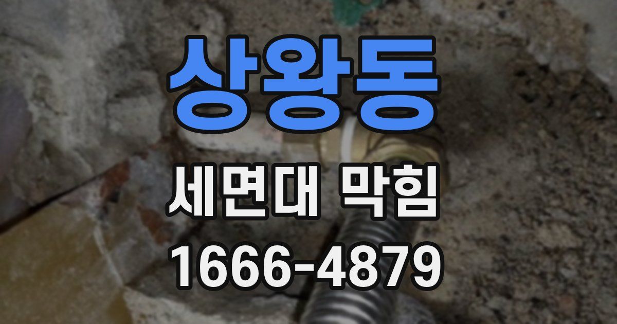 상왕동 세면대 막힘