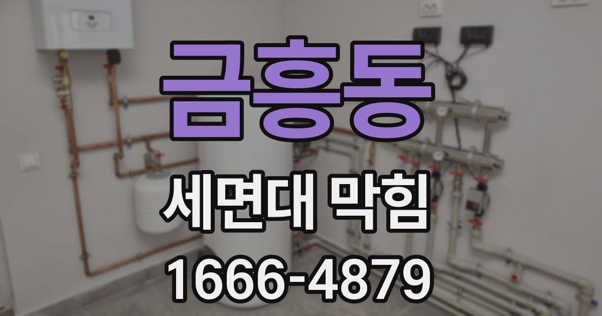 금흥동 세면대 막힘