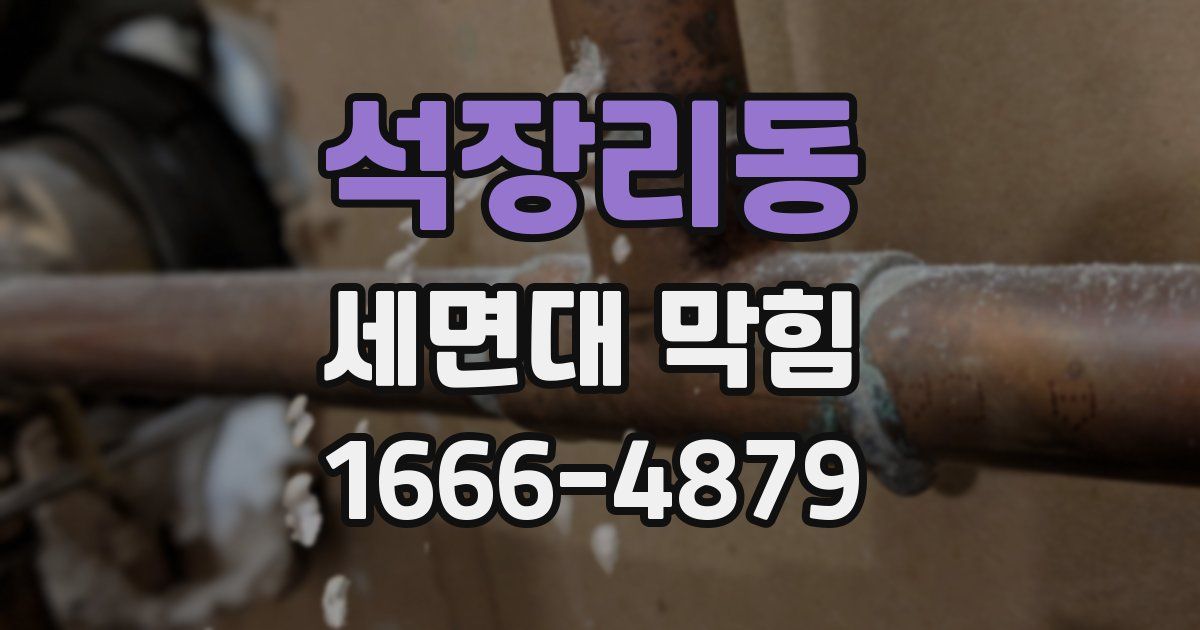 석장리동 세면대 막힘