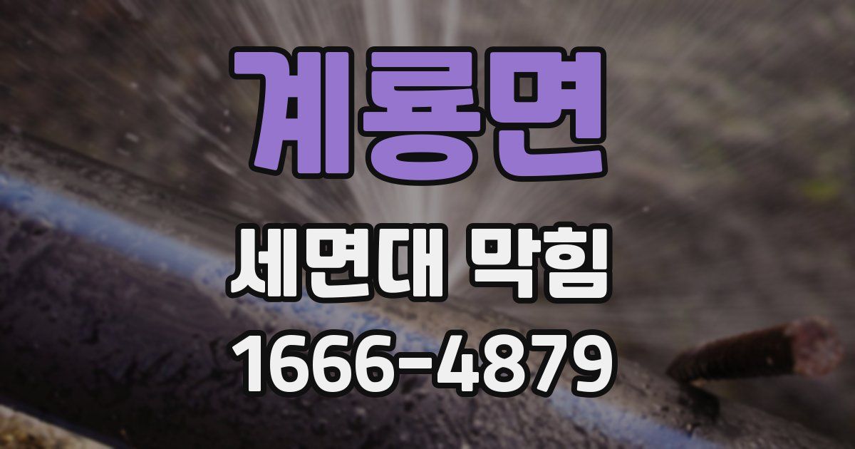 계룡면 세면대 막힘