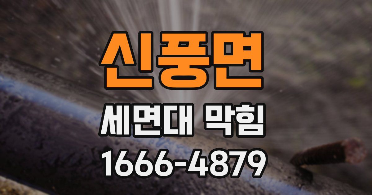 신풍면 세면대 막힘