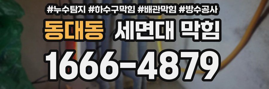 동대동 세면대 막힘