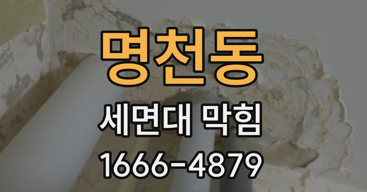 명천동 세면대 막힘