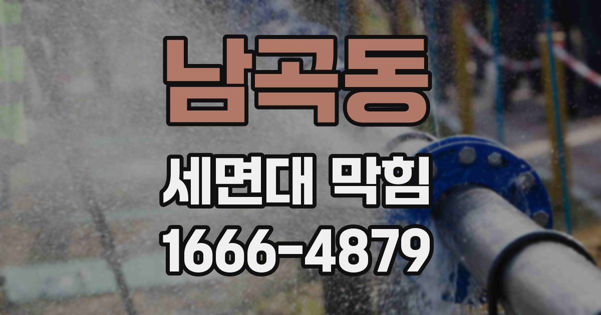 남곡동 세면대 막힘