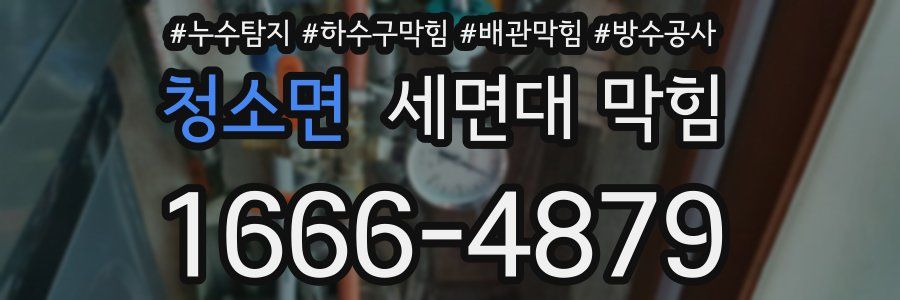 청소면 세면대 막힘