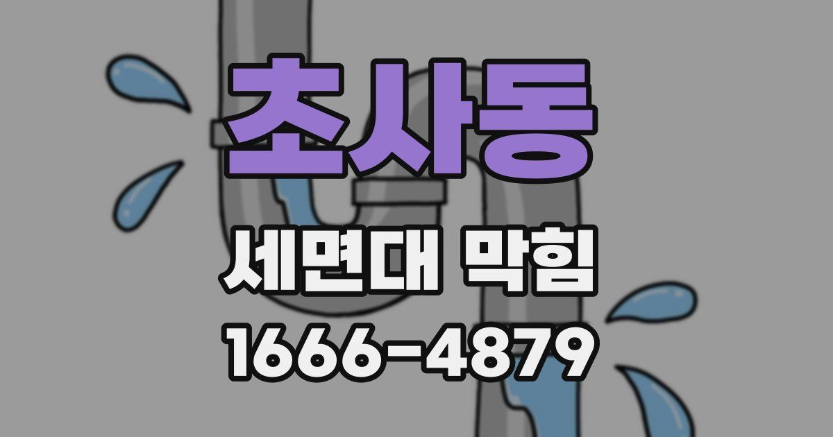 초사동 세면대 막힘