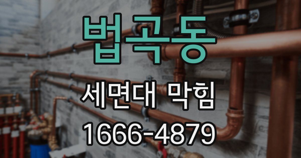 법곡동 세면대 막힘