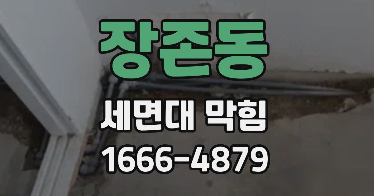 장존동 세면대 막힘