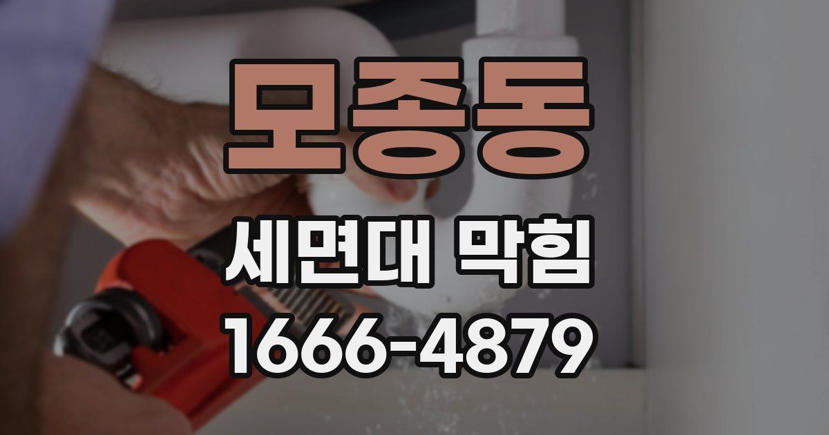 모종동 세면대 막힘