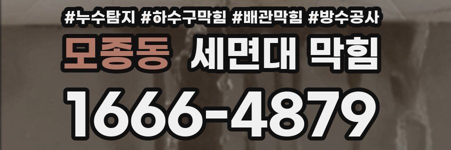 모종동 세면대 막힘