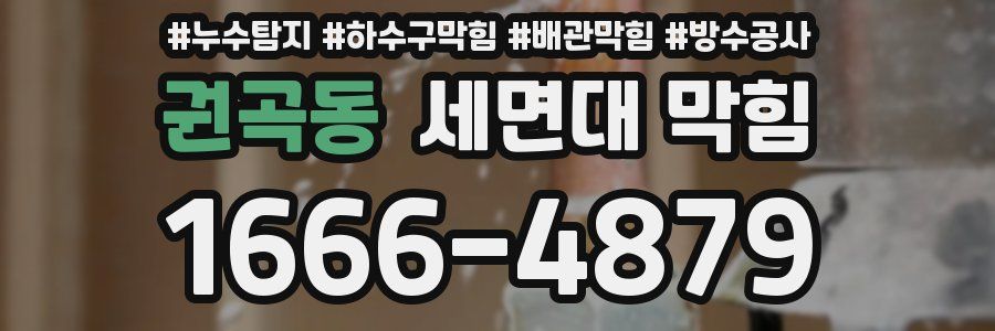 권곡동 세면대 막힘