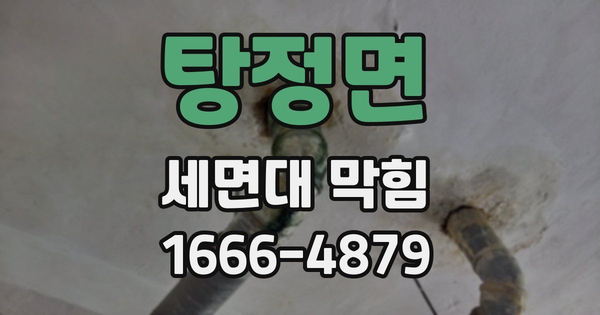 탕정면 세면대 막힘