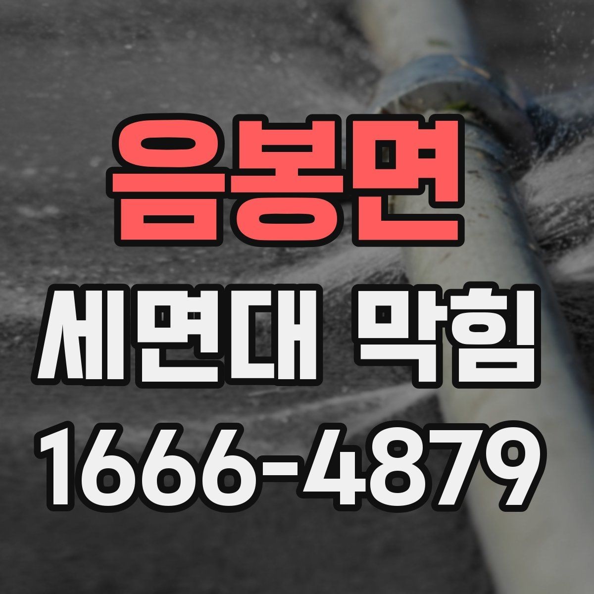 음봉면 세면대 막힘 상태에서 뚫어뻥 사용 전 확인