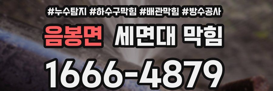 음봉면 세면대 막힘