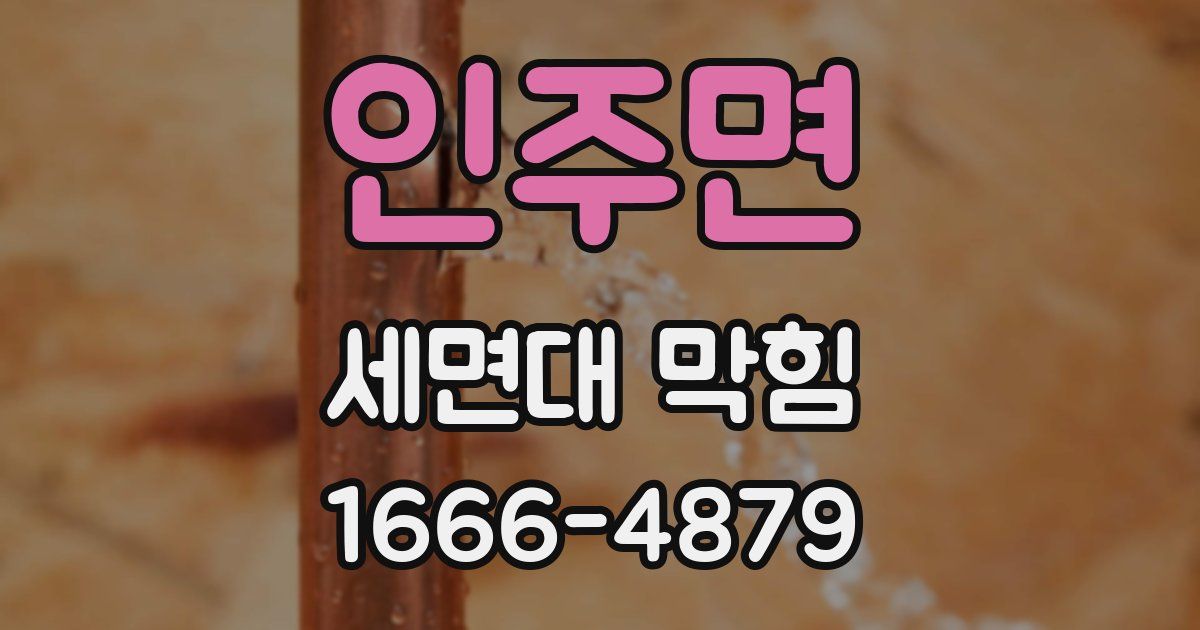 인주면 세면대 막힘