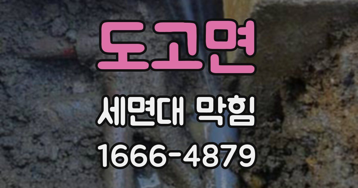 도고면 세면대 막힘