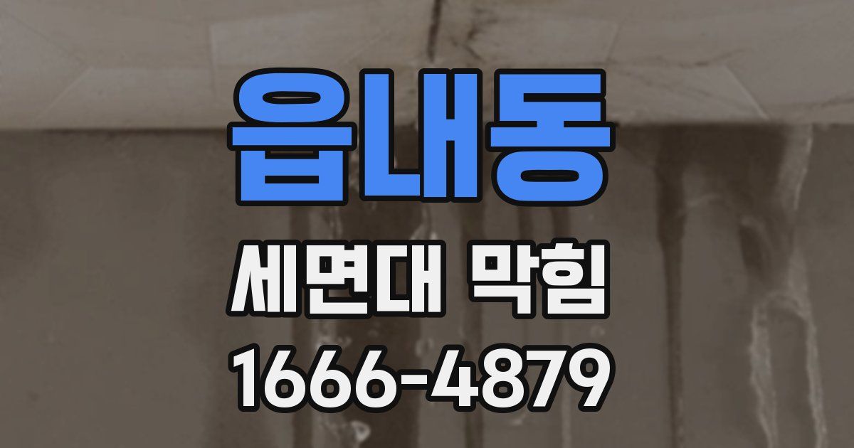 읍내동 세면대 막힘