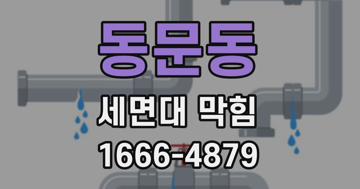 동문동 세면대 막힘